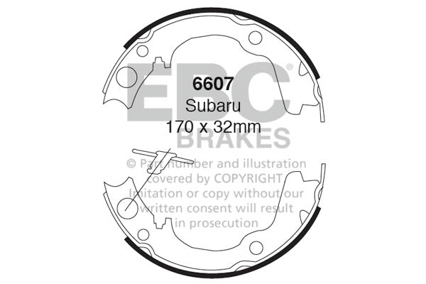 EBC Brake Shoe Replacement Set (6607)