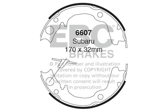 EBC Brake Shoe Replacement Set (6607)