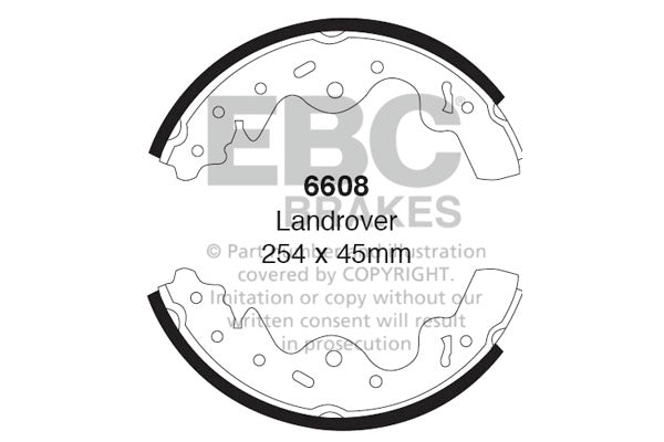 EBC Brake Shoe Replacement Set (6608)