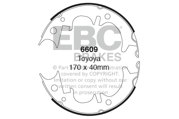 EBC Brake Shoe Replacement Set (6609)