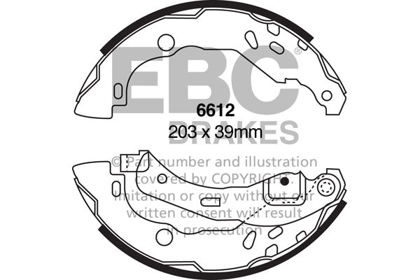 EBC Brake Shoe Replacement Set (6612)