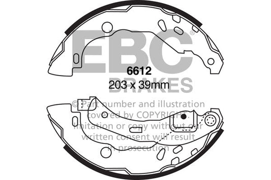 EBC Brake Shoe Replacement Set (6612)