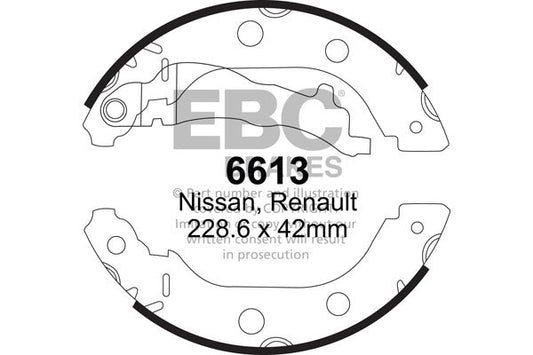 EBC Brake Shoe Replacement Set (6613)