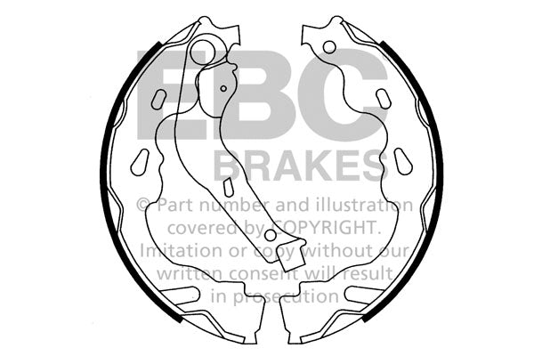 EBC Brake Shoe Replacement Set (6614)