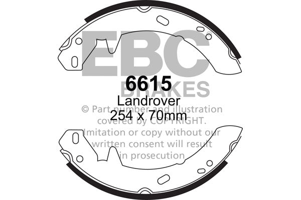 EBC Brake Shoe Replacement Set (6615)