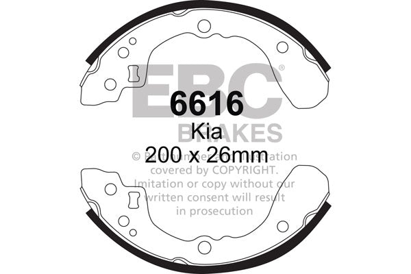 EBC Brake Shoe Replacement Set (6616)
