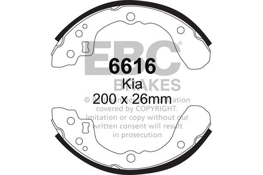 EBC Brake Shoe Replacement Set (6616)