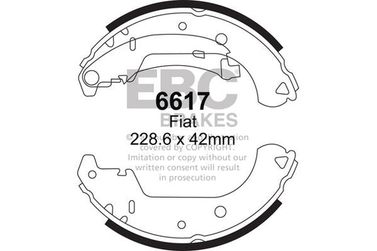 EBC Brake Shoe Replacement Set (6617)