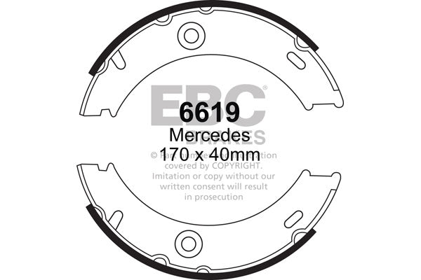 EBC Brake Shoe Replacement Set (6619)