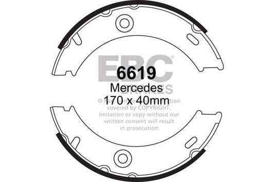 EBC Brake Shoe Replacement Set (6619)