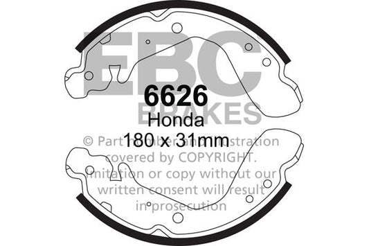EBC Brake Shoe Replacement Set (6626)
