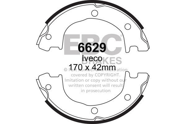 EBC Brake Shoe Replacement Set (6629)