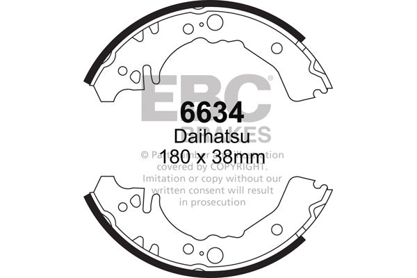EBC Brake Shoe Replacement Set (6634)