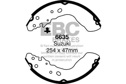 EBC Brake Shoe Replacement Set (6635)