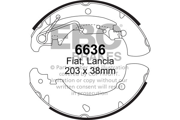 EBC Brake Shoe Replacement Set (6636)