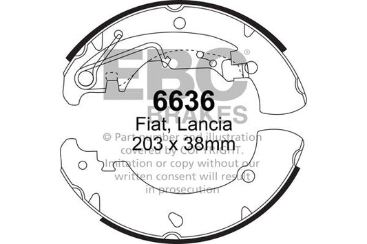 EBC Brake Shoe Replacement Set (6636)