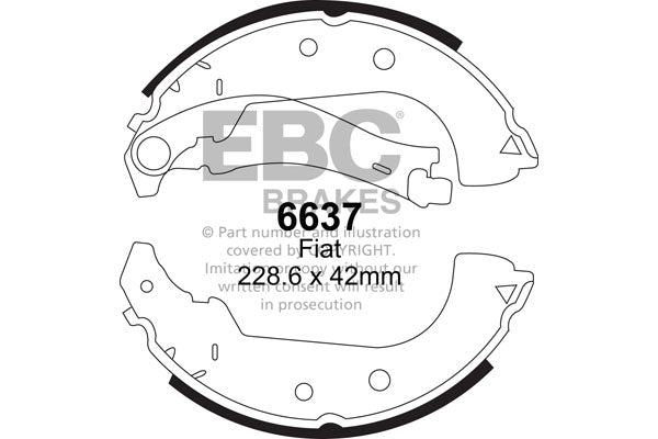 EBC Brake Shoe Replacement Set (6637)