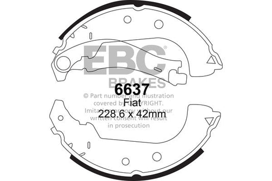 EBC Brake Shoe Replacement Set (6637)