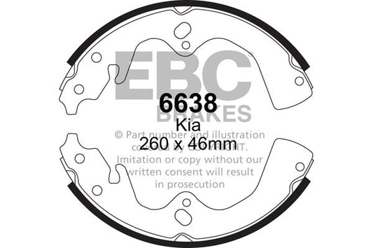 EBC Brake Shoe Replacement Set (6638)