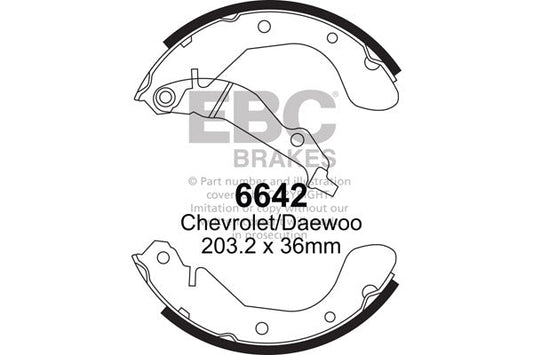 EBC Brake Shoe Replacement Set (6642)