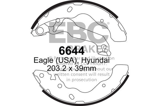 EBC Brake Shoe Replacement Set (6644)