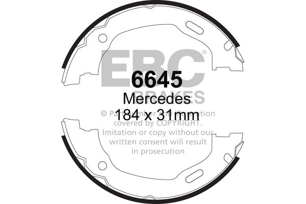 EBC Brake Shoe Replacement Set (6645)