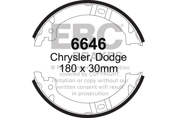 EBC Brake Shoe Replacement Set (6646)
