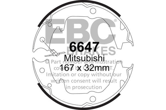 EBC Brake Shoe Replacement Set (6647)