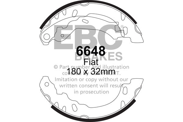 EBC Brake Shoe Replacement Set (6648)