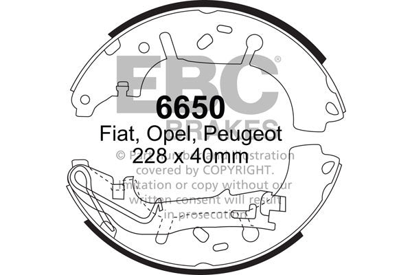 EBC Brake Shoe Replacement Set (6650)