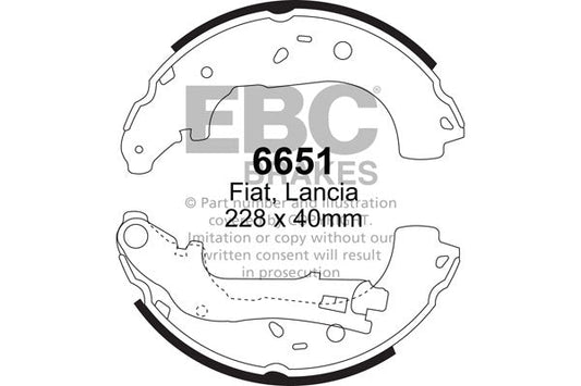 EBC Brake Shoe Replacement Set (6651)