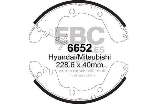 EBC Brake Shoe Replacement Set (6652)