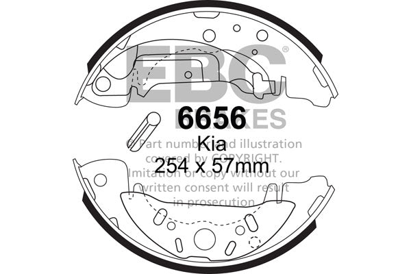 EBC Brake Shoe Replacement Set (6656)