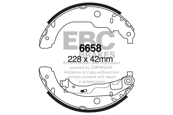 EBC Brake Shoe Replacement Set (6658)