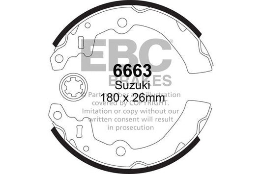 EBC Brake Shoe Replacement Set (6663)