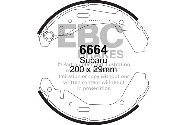 EBC Brake Shoe Replacement Set (6664)