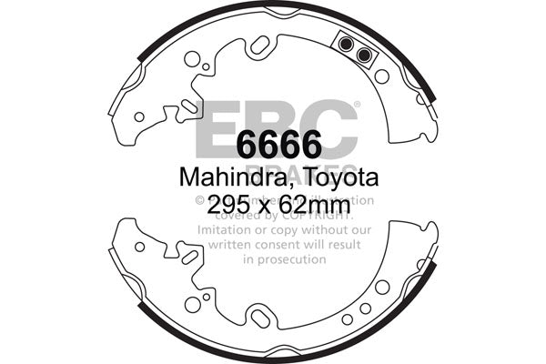 EBC Brake Shoe Replacement Set (6666)