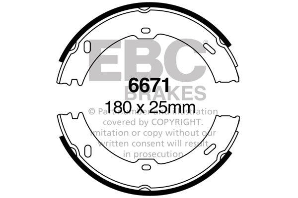 EBC Brake Shoe Replacement Set (6671)
