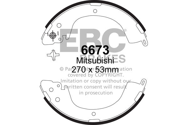 EBC Brake Shoe Replacement Set (6673)