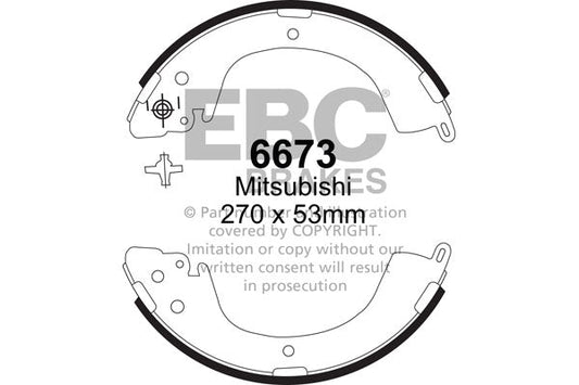 EBC Brake Shoe Replacement Set (6673)