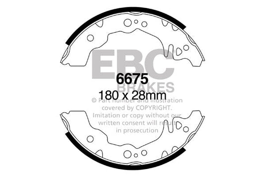 EBC Brake Shoe Replacement Set (6675)