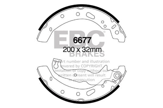 EBC Brake Shoe Replacement Set (6677)