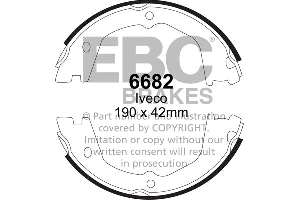 EBC Brake Shoe Replacement Set (6682)