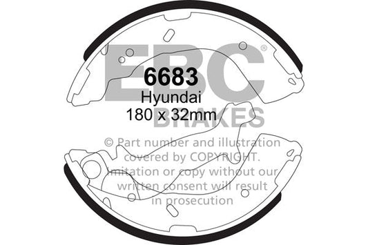 EBC Brake Shoe Replacement Set (6683)
