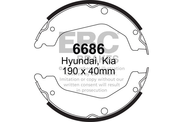 EBC Brake Shoe Replacement Set (6686)