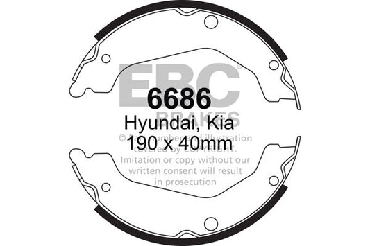 EBC Brake Shoe Replacement Set (6686)