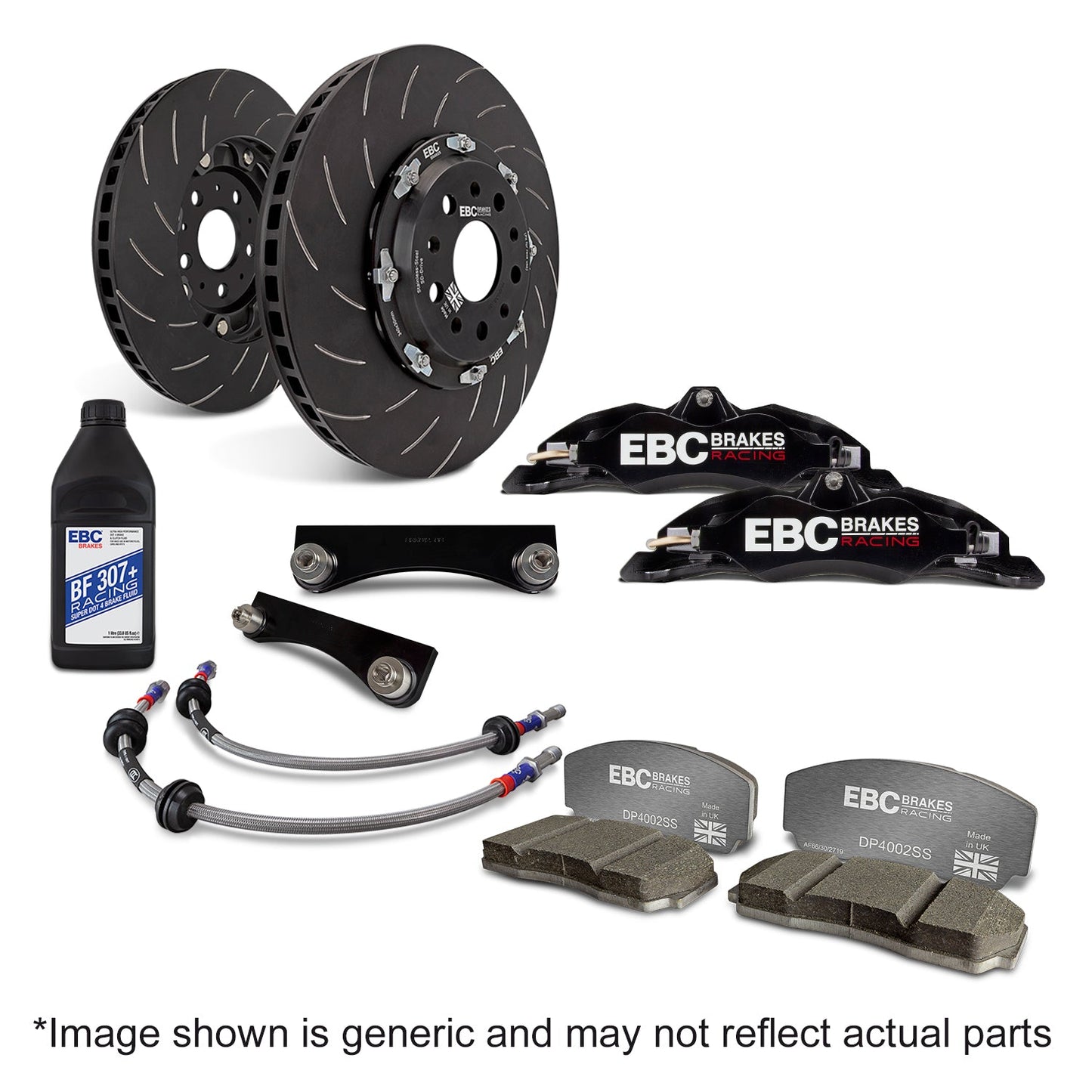 EBC Apollo 4-Piston Big Brake Kit, 355mm (BBK016-2) Front *NO BREMBO*