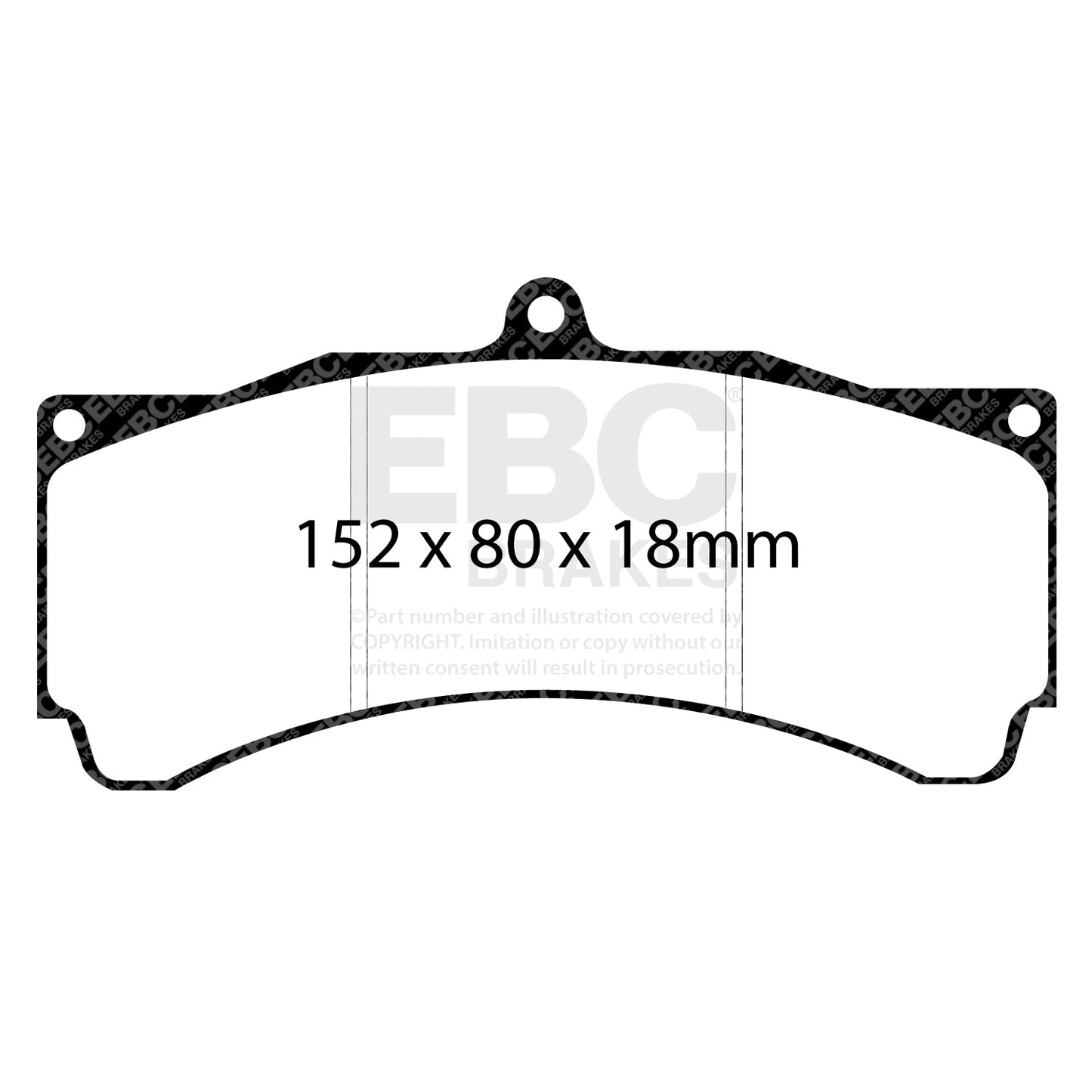 EBC RPX Track pads for AP Racing  CP6750 CP3894D51   (DP8005RPX) Front
