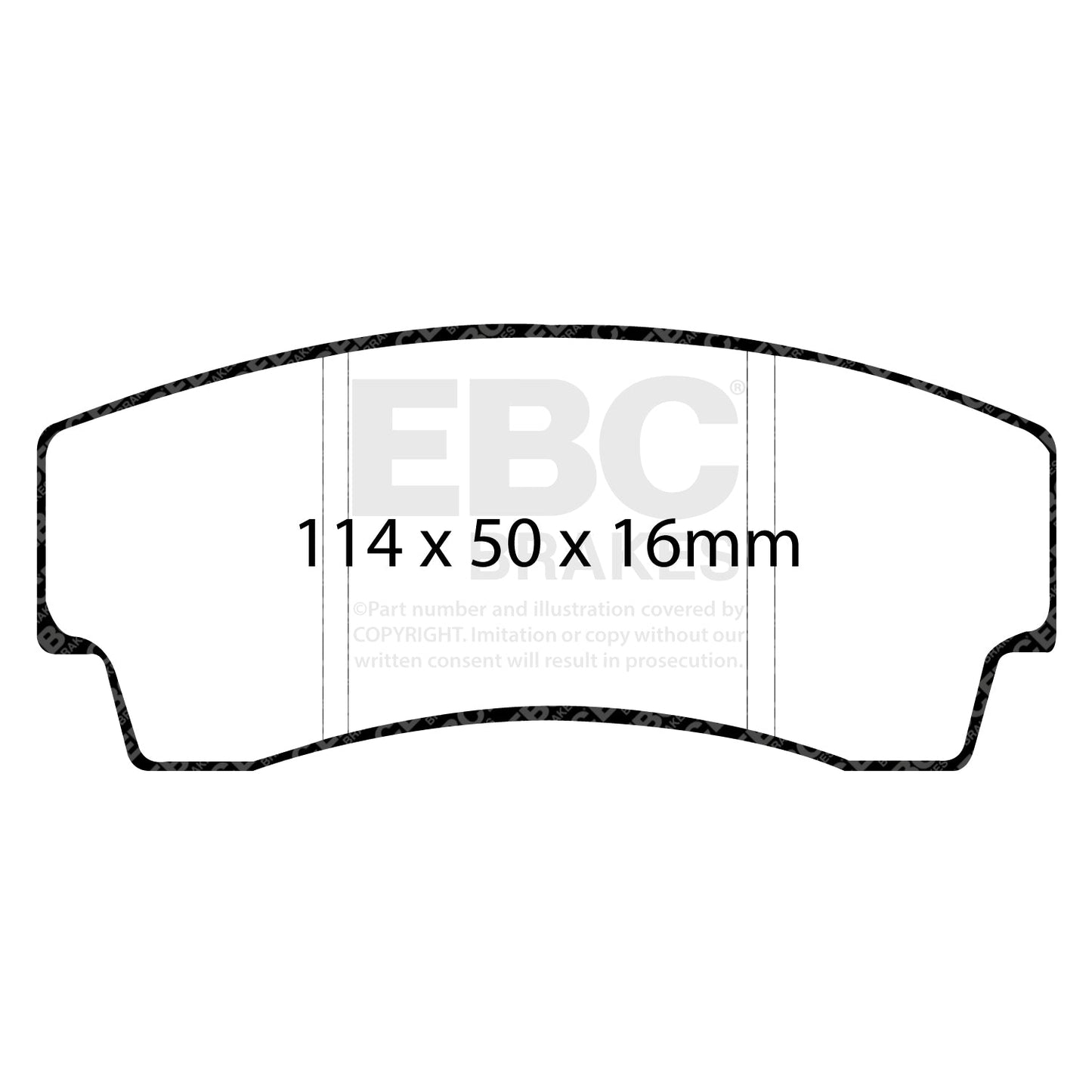 EBC RP1 Track pads for AP Racing  CP4567 CP3345   (DP8008RP1) Front