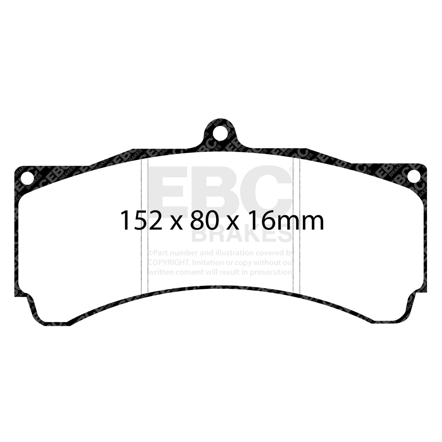 EBC RP1 Track pads for Alcon  CAR 11 4489 D51   (DP8032RP1) Front